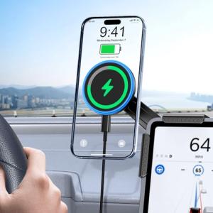 Tesla Wireless Magnetic Car Charger with RGB LED