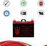 12V 35Ah Dual Pack AGM Solar Battery