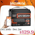 12V 100Ah Bluetooth Lithium Battery for RVs