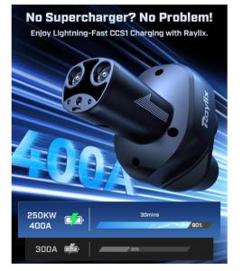 Raylix EV Charging CCS1-T1 to NACS Adapter