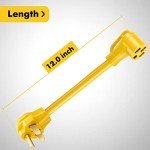 JIUWFOX NEMA 10-30P to 14-50R EV Charger Adapter