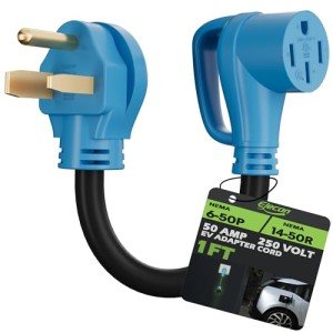 NEMA 6-50P to 14-50R EV Charger Adapter