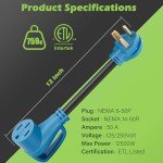 NEMA 6-50P to 14-50R EV Charger Adapter