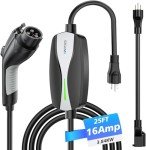 Portable 16Amp EV Charger with 25FT Cable