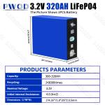 320AH Lifepo4 Rechargeable Battery for RVs and EVs