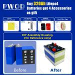 320AH Lifepo4 Rechargeable Battery for RVs and EVs