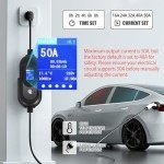 TopAutoGear 50Amp Level 2 EV Charger with 25FT Cable