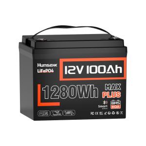 Humsienk 12V 100Ah Bluetooth Lithium Battery