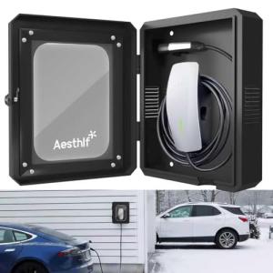 Outdoor EV Charger Lock Box for Tesla & Chargepoint