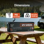 640Ah 12V LiFePO4 Battery for RV Solar