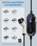 Portable Level 1-2 EV Charger with 25ft Cable