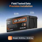 12V 320Ah Deep Cycle Lithium Battery with BMS