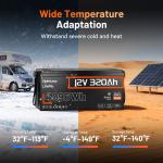 12V 320Ah Deep Cycle Lithium Battery with BMS