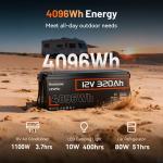 12V 320Ah Deep Cycle Lithium Battery with BMS