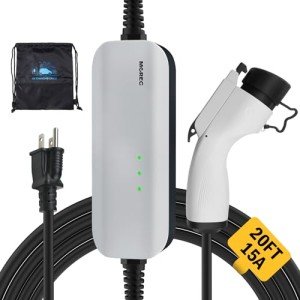 Morec 15A Portable EV Charger with 20FT Cable