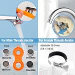 3-in-1 Stainless Steel Faucet Aerator & Orange