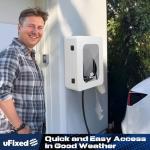Ufixed Weatherproof EV Charger Lock Box – White