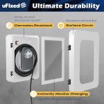 Ufixed Weatherproof EV Charger Lock Box – White
