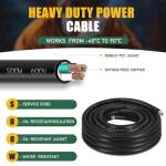 20ft 8 AWG Portable Power Cable for EVs