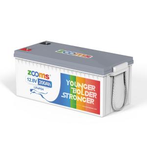 Zooms 12V 200Ah Lithium Battery with 100A BMS