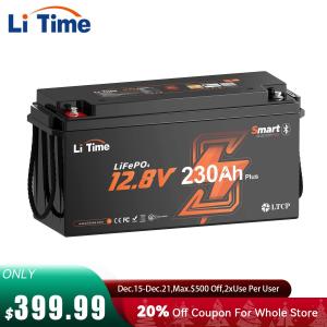 LiTime 12V 230Ah Bluetooth LiFePO4 Battery for RV