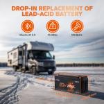 LiTime 12V 230Ah Bluetooth LiFePO4 Battery for RV