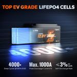 LiTime 12V 230Ah Bluetooth LiFePO4 Battery for RV