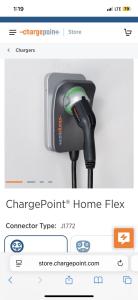 ChargePoint CPH50 Hardwired EV Charger with 23ft Cable