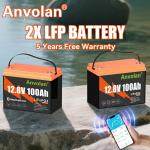 Bluetooth 12V 100Ah LiFePO4 Battery for RV