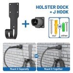 Tesla Charger Holder - Wall Mount Dock & Hook