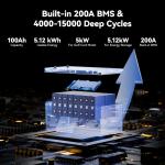 Power Queen 48V 100Ah Bluetooth Lithium Battery