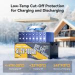 Power Queen 48V 100Ah Bluetooth Lithium Battery