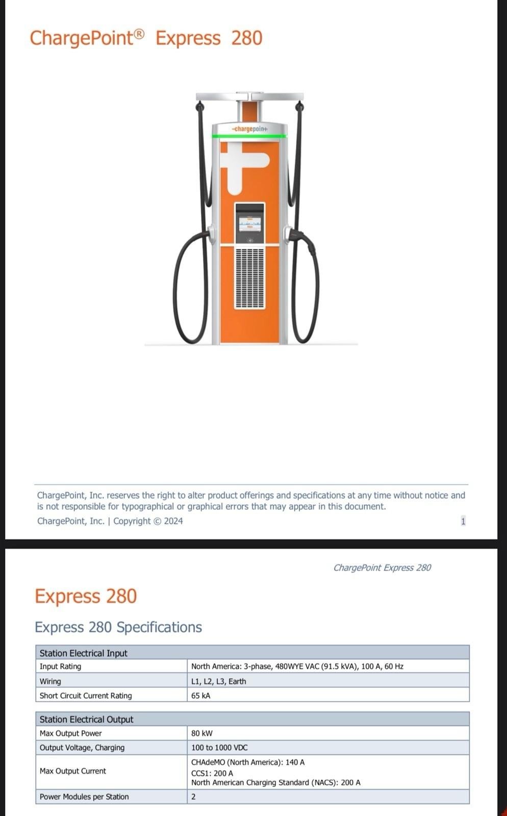 Charge Point+ 80kW EV Rapid Charger CPE280
