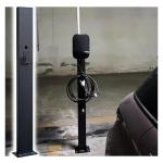 Outdoor Weatherproof EV Charger Stand - Black