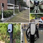 Outdoor Weatherproof EV Charger Stand - Black