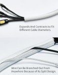 ZEMAN 5/16" Cable Management Split Sleeving - White