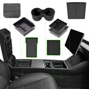Tesla Model 3 Center Console Organizer Tray Set