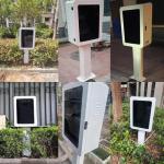 MZZKFC Steel EV Charger Holder with Glass Panel