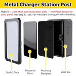 MZZKFC Steel EV Charger Holder with Glass Panel