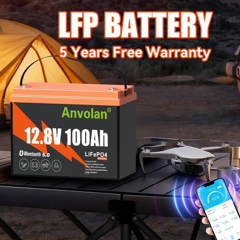 12V 100AH LiFePO4 Lithium Battery with Bluetooth