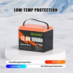 12V 100AH LiFePO4 Lithium Battery with Bluetooth