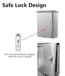 Stainless Steel Wall-Mounted EV Charger Protection Box