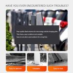 Electric Car Charger Pedestal Stand - Indoor/Outdoor Cable Organizer for EV Charging Stations, Durable & Stylish Black Design, Perfect for Home & Commercial Use