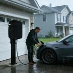 Waterproof EV Charger Cover with Adjustable Drawstring