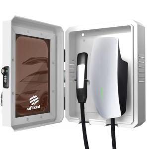 Compact Weatherproof EV Charger Wall Box with Lock