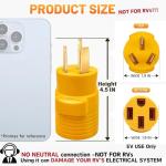 MECMO 50A EV Charger Adapter for 4 Prong