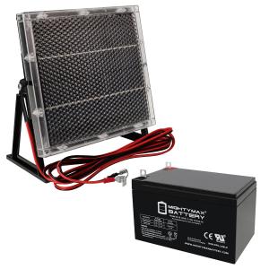 Mighty Max 12V 15AH Battery with Solar Panel