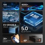 LiTime 48V 100Ah Bluetooth Lithium Battery for Solar