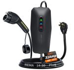 Portable 32A Level 2 EV Charger with 20FT Cable