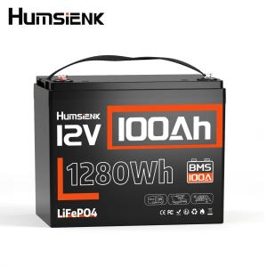 Humsienk 12V 100Ah Bluetooth Lithium Battery